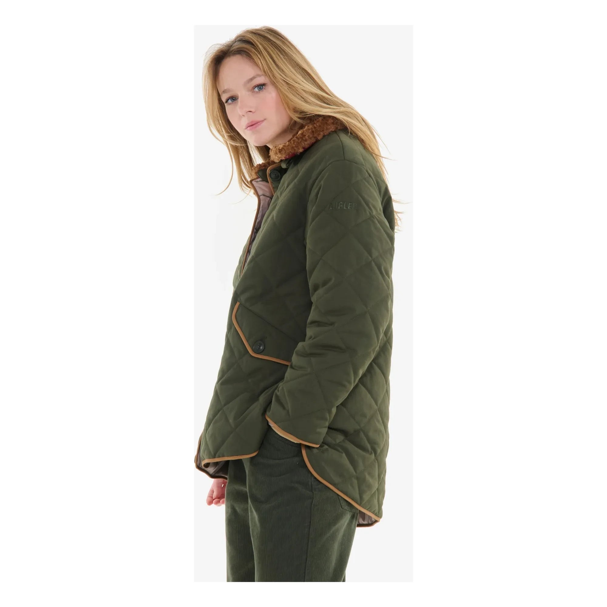 Aigle - Water-Resistant, Recycled Fiber Quilted Jacket | Khaki