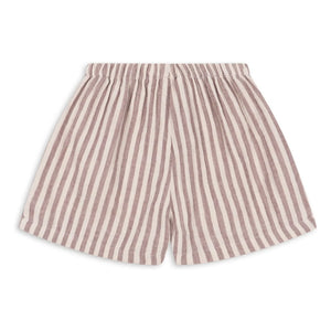 Konges Sløjd - Ely Striped Organic Cotton Shorts | Red