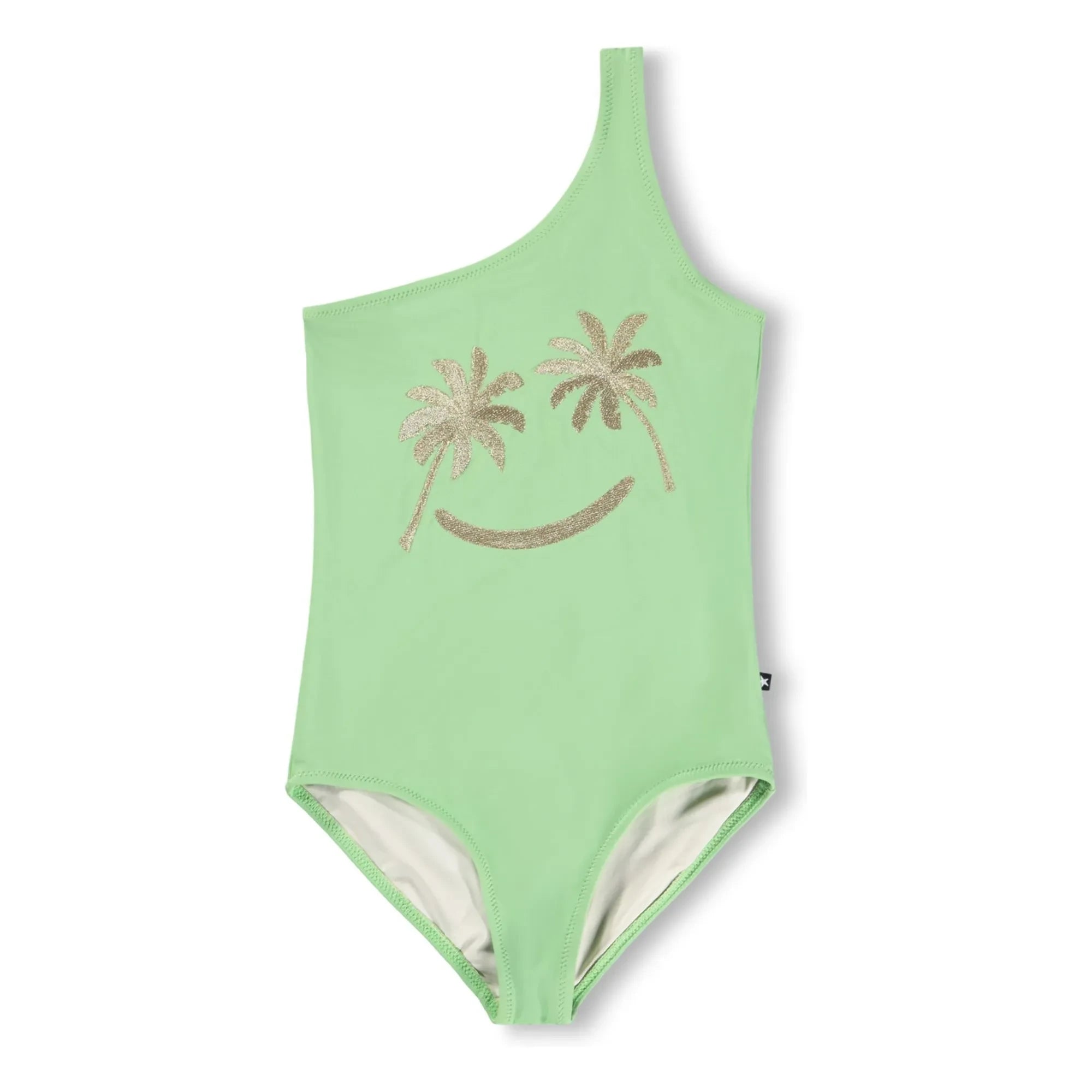 Molo - Asymmetrical Swimwear Nai Golden Smile Recycled Fibres | Anise green
