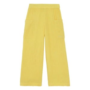 Bonton - Lauren Cotton Gauze Pocket Trousers | Yellow