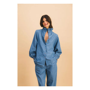 Elise Chalmin - Josette Cotton Shirt | Blue