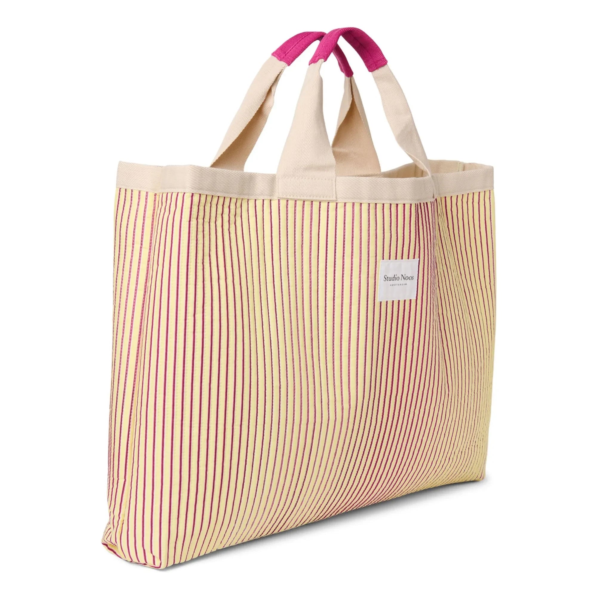 Studio Noos - Striped Beach Bag | Pale Yellow