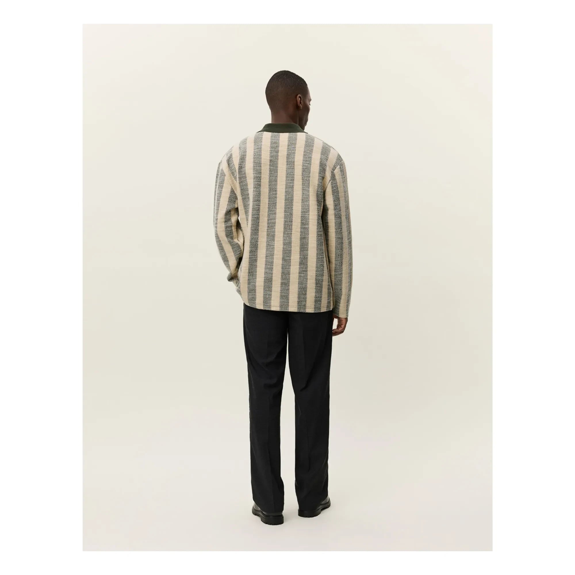 Les Deux - Polo Jacquard Jersey Bowie | Dark Khaki
