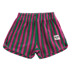 Bobo Choses - Striped Towel Shorts | Green