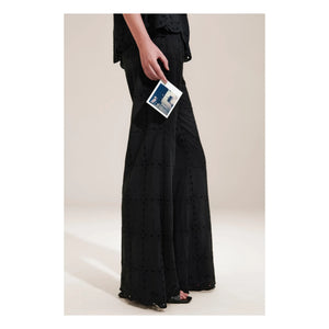 BELLEPIECE - Mateo Embroidered Pants | Black