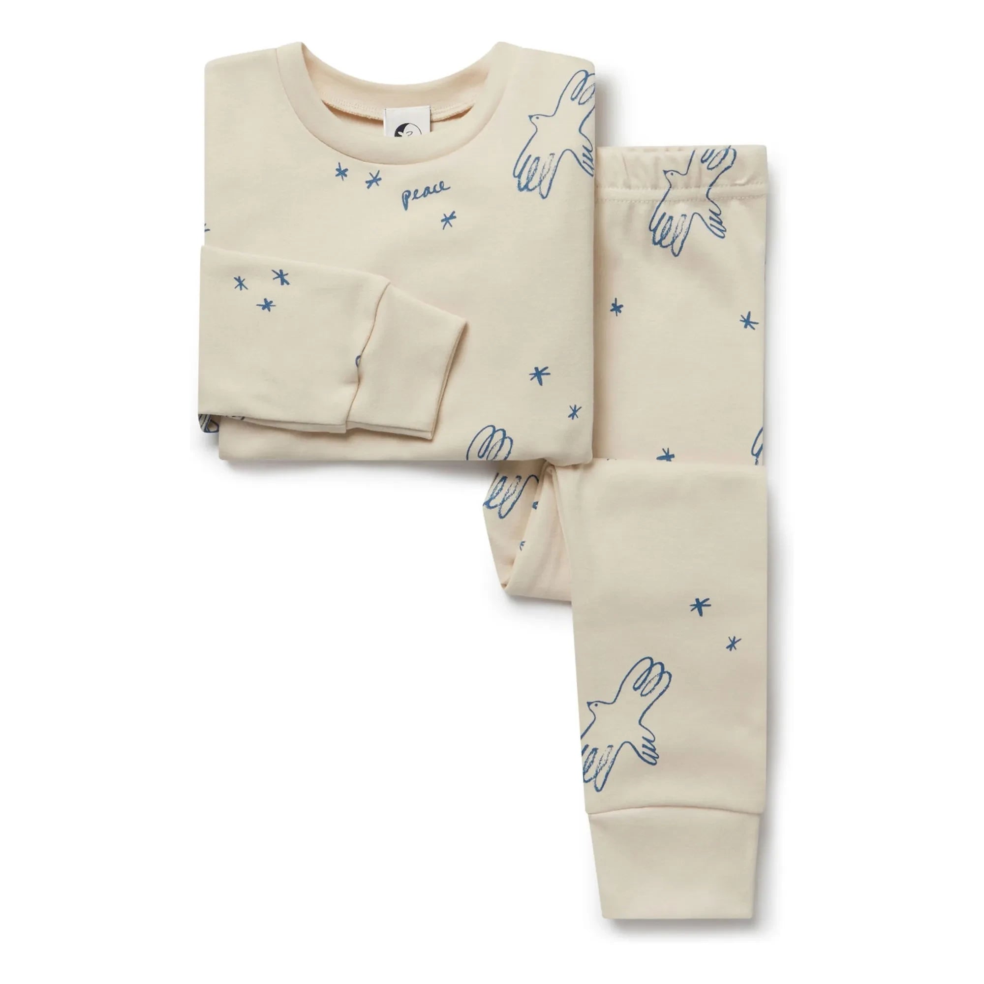 Sleepy Doe - Peace Organic Pajama Beater | Ekru