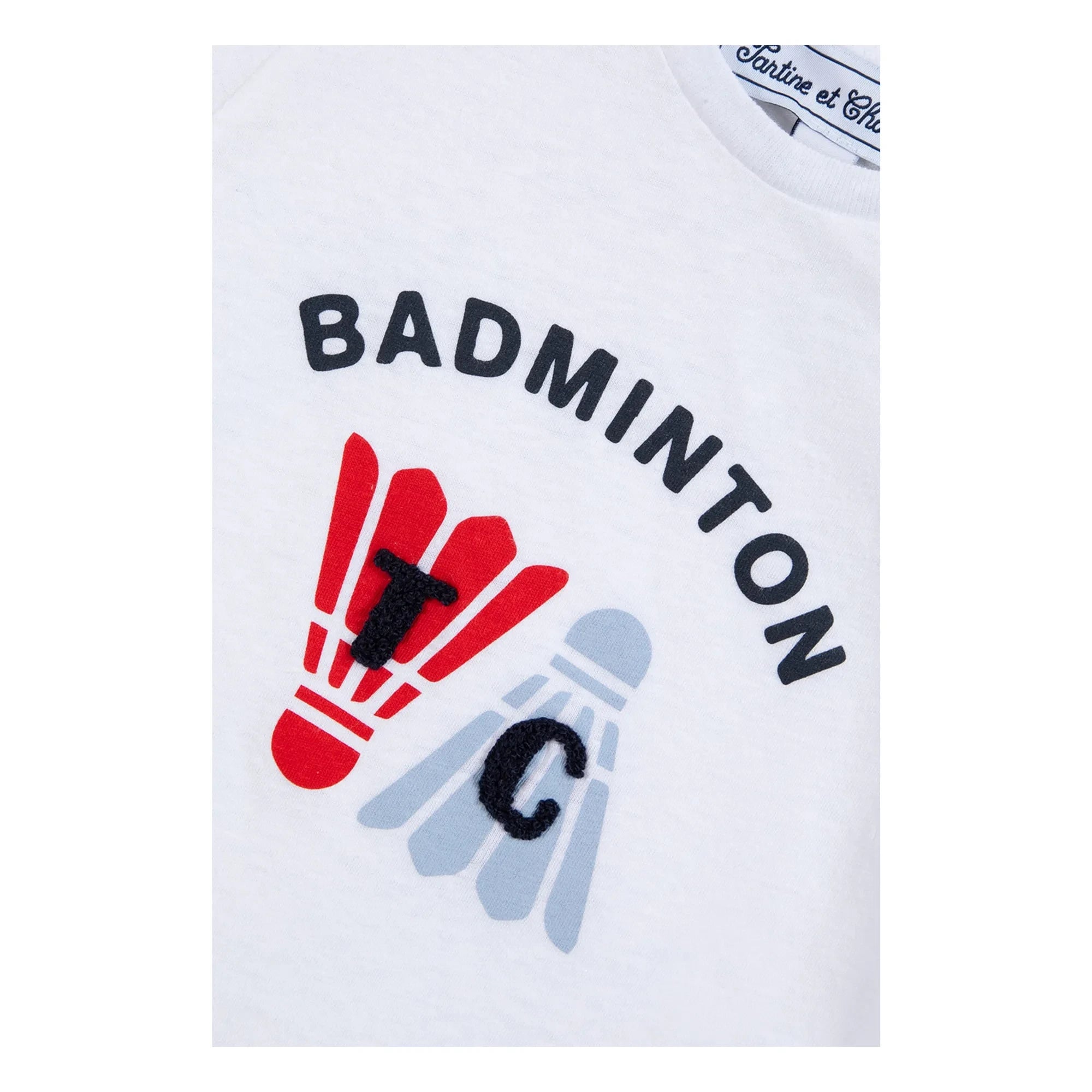 Tartine et Chocolat - Badminton Shuttlecock T-Shirt | Beyaz
