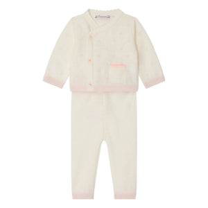 Bonpoint - Laurina Wool Knit Cardigan and Leggings Set | White