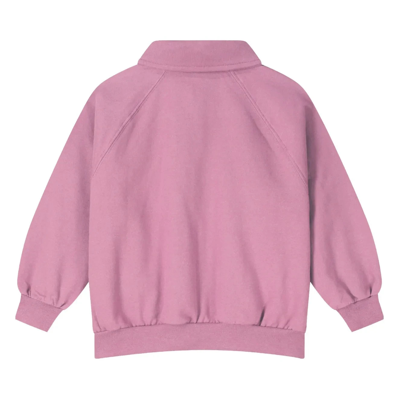 Gray Label - Organik pamuklu polo yaka sweatshirt | Pembe
