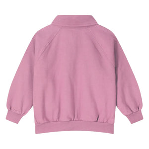 Gray Label - Organik pamuklu polo yaka sweatshirt | Pembe