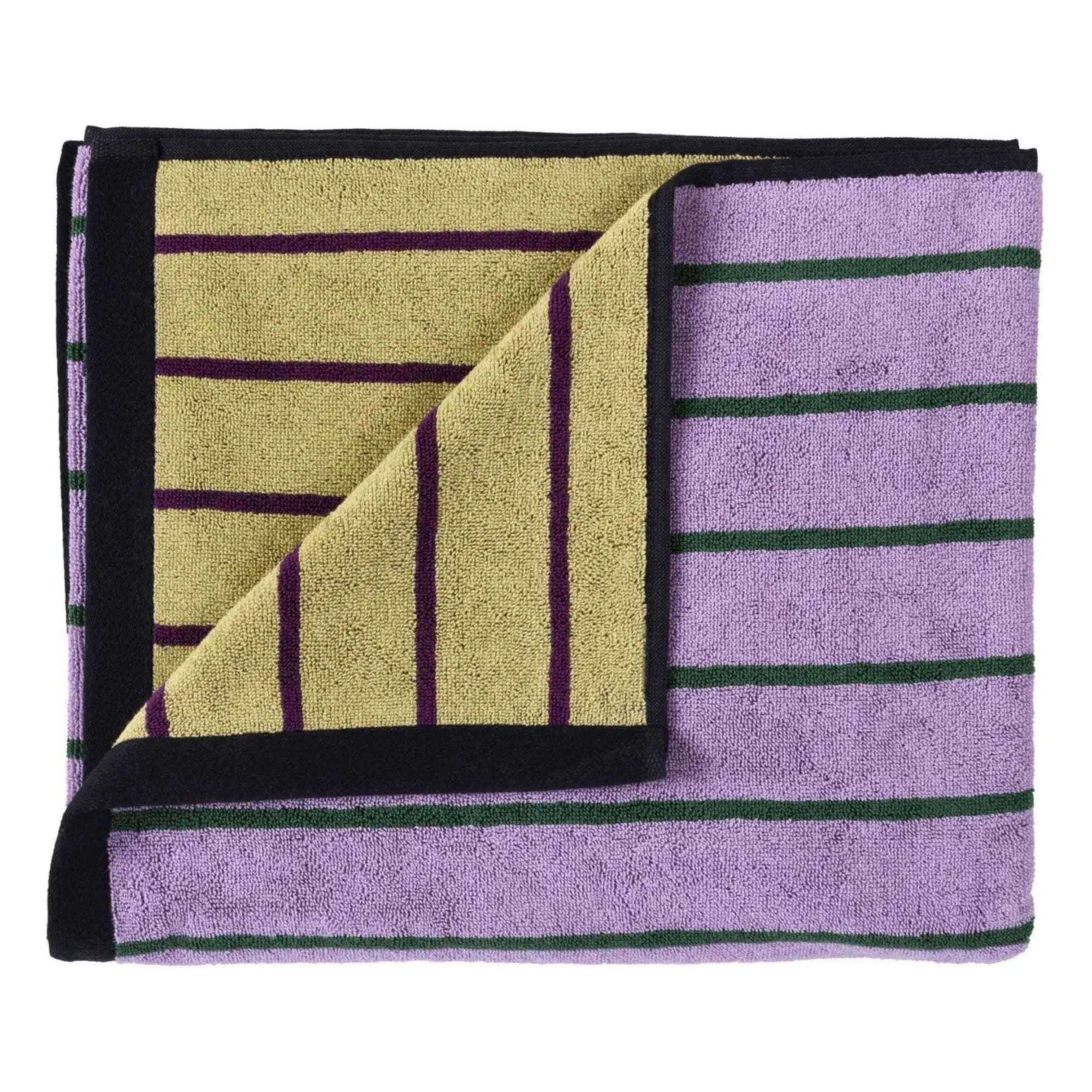 La cerise sur le gâteau - Charly thin striped bath towel | Purple