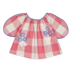 Hello Simone - Blouse Marlette Kareli | Pembe