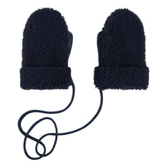 ILDA'S sheep - Teddy Peau Wool-Lined Merino Gloves - Kids Collection | Navy Blue