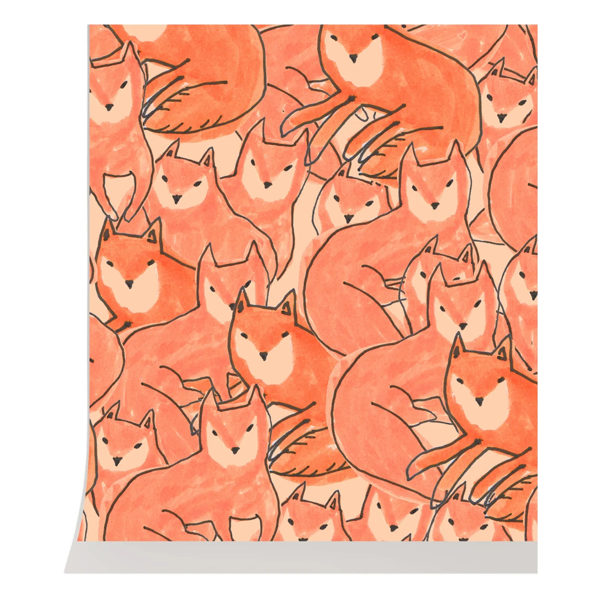 Season Paper - Fox Croud Wallpaper