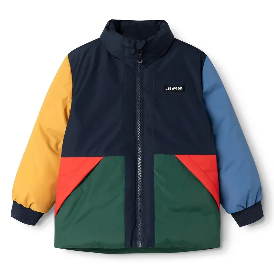 Liewood - Bran Colorblock Jacket Made from Recycled Fibers | Navy