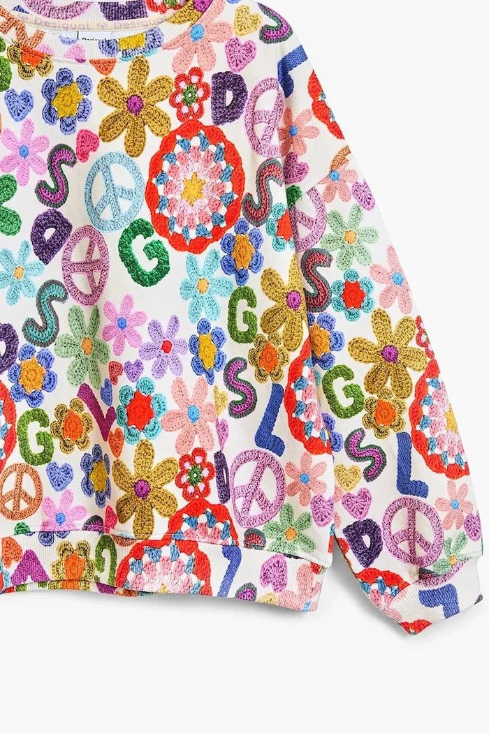 Desigual Çocuk Pamuklu Sweatshirt