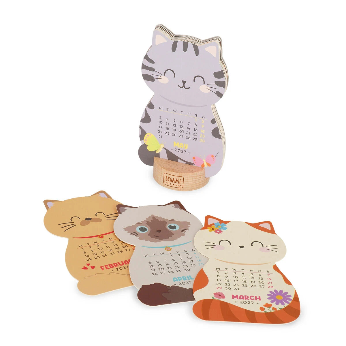 Legami - Calendar with Wooden Base - 2027
