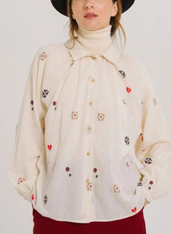 Tinsels - Faustine Cotton Blouse | Ecru