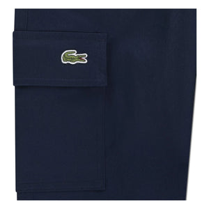 Lacoste - Organic Cotton Drawstring Cargo Pants | Navy Blue