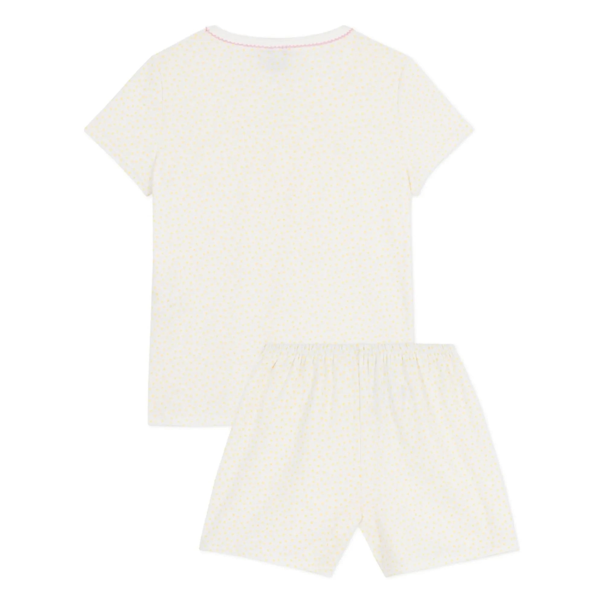 Petit Bateau - Puantiyeli Şort Pijama | Beyaz