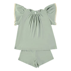 Risu Risu - Atalia Organic Cotton Pyjama Shorts | Turquoise