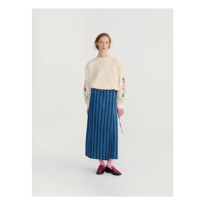 Bobo Choses - Denim organik pamuk etek | Mavi