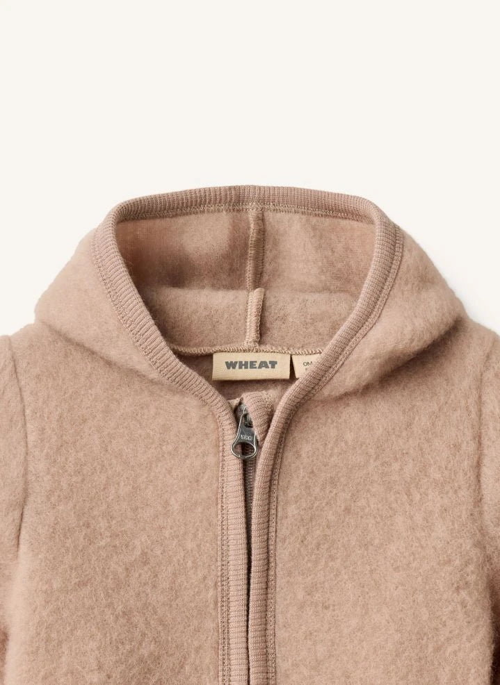 Wheat - Ata Merino Yün Fermuarlı Tulum | Pembe