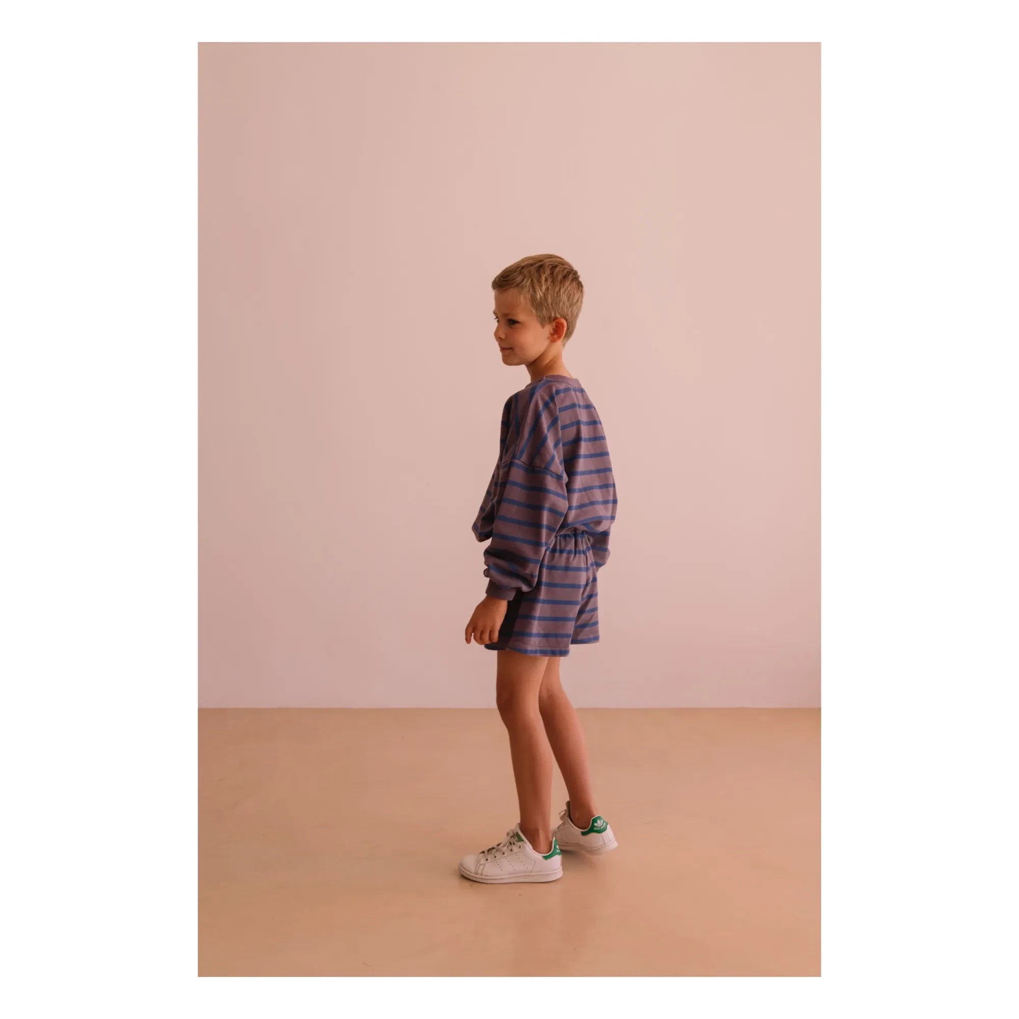 We Are Kids - Marlow Striped Organic Cotton Shorts | Purple