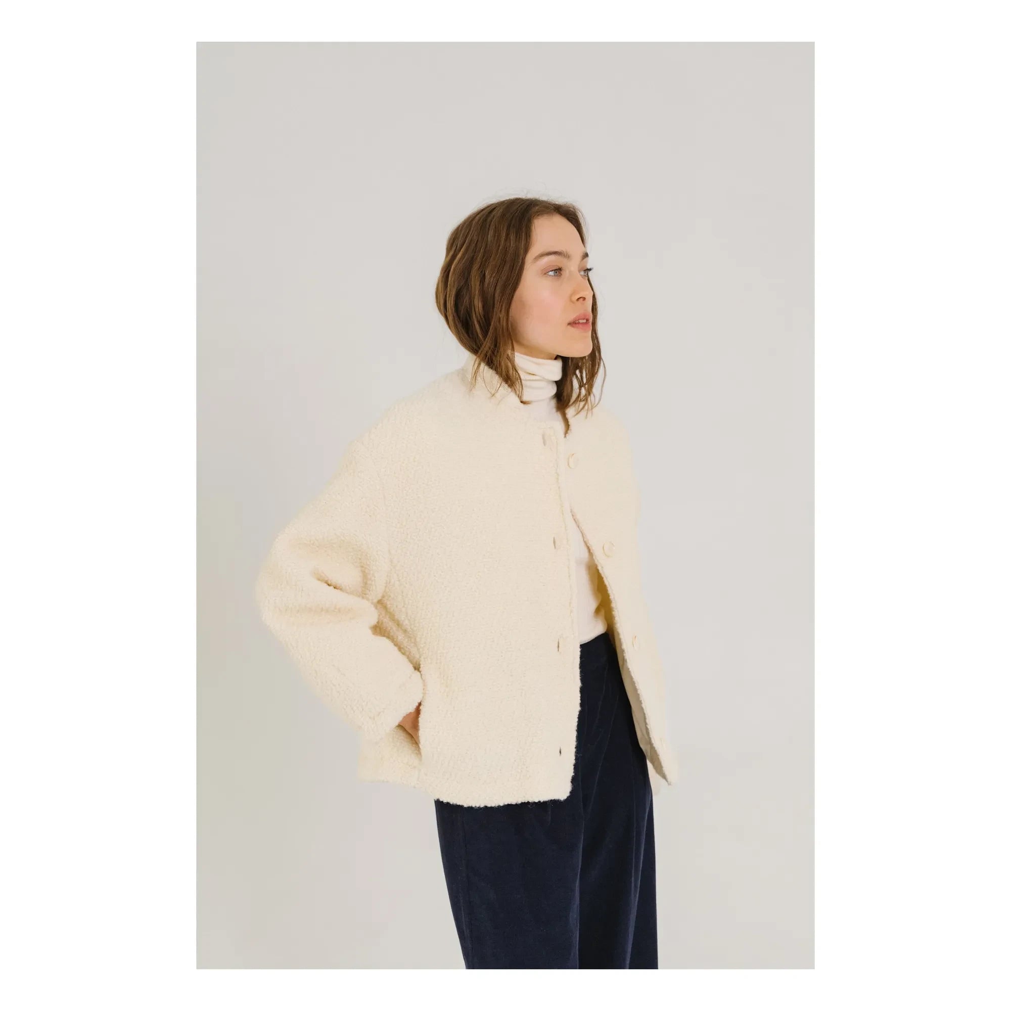 Sacrécoeur - Jay Bouclette Virgin Wool Jacket | White