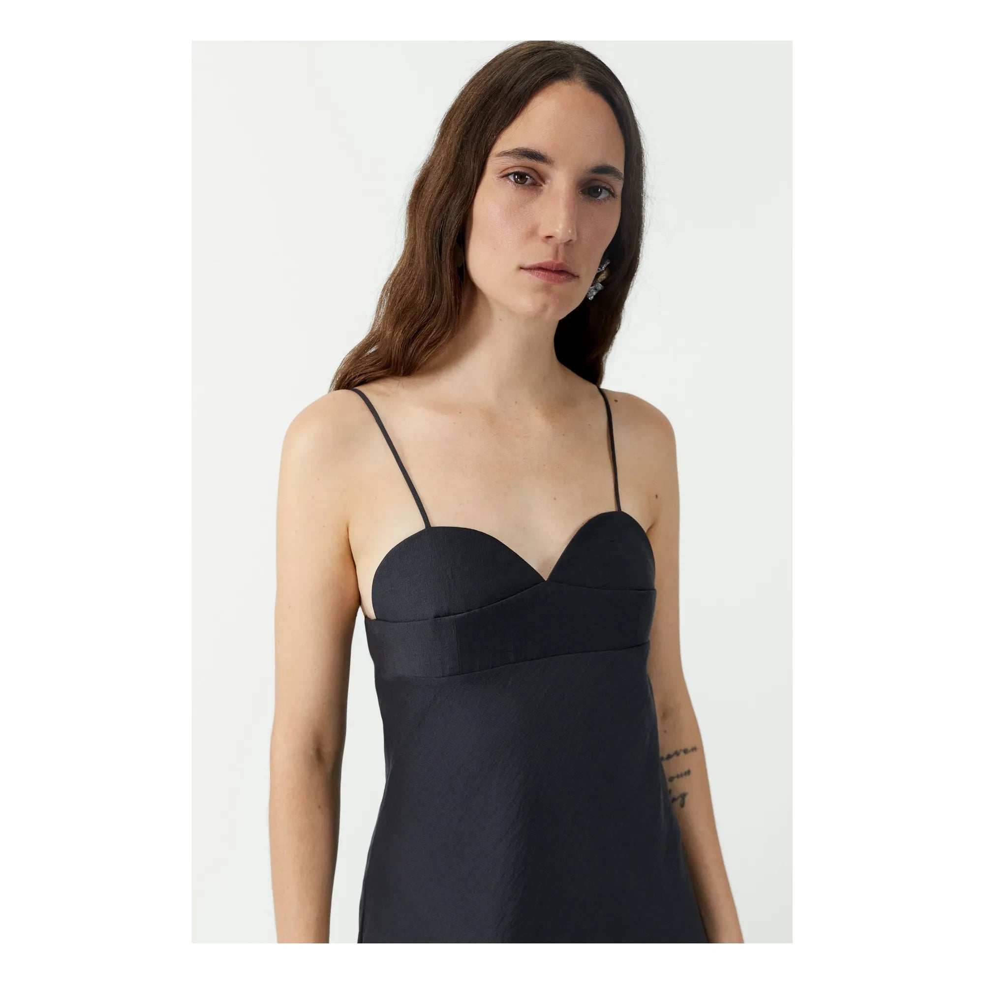 Cordera - Sweetheart Neckline Dress | Black