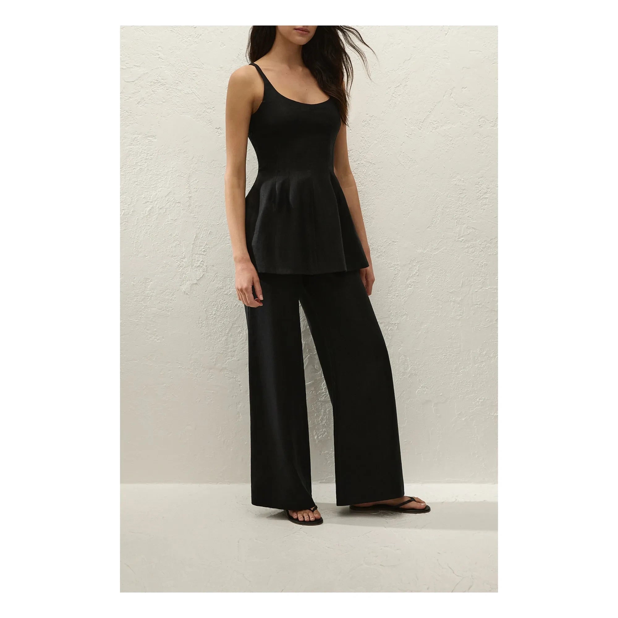 Faithfull the Brand - Syna Linen and Cotton Top | Black