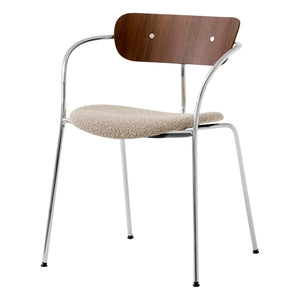 & Tradition - AV4 Arm Pavilion Chair - Chrome-Plated Frame | Beige