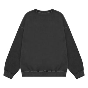 Kappy - Pigment Baskılı Pamuklu Sweatshirt | Koyu Gri