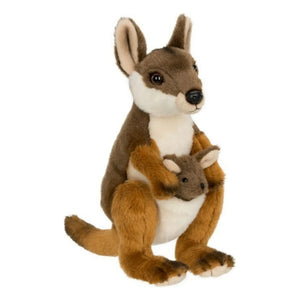 Bon Ton Toys - WWF - Baby Kangaroo Plush Toy | Light Brown