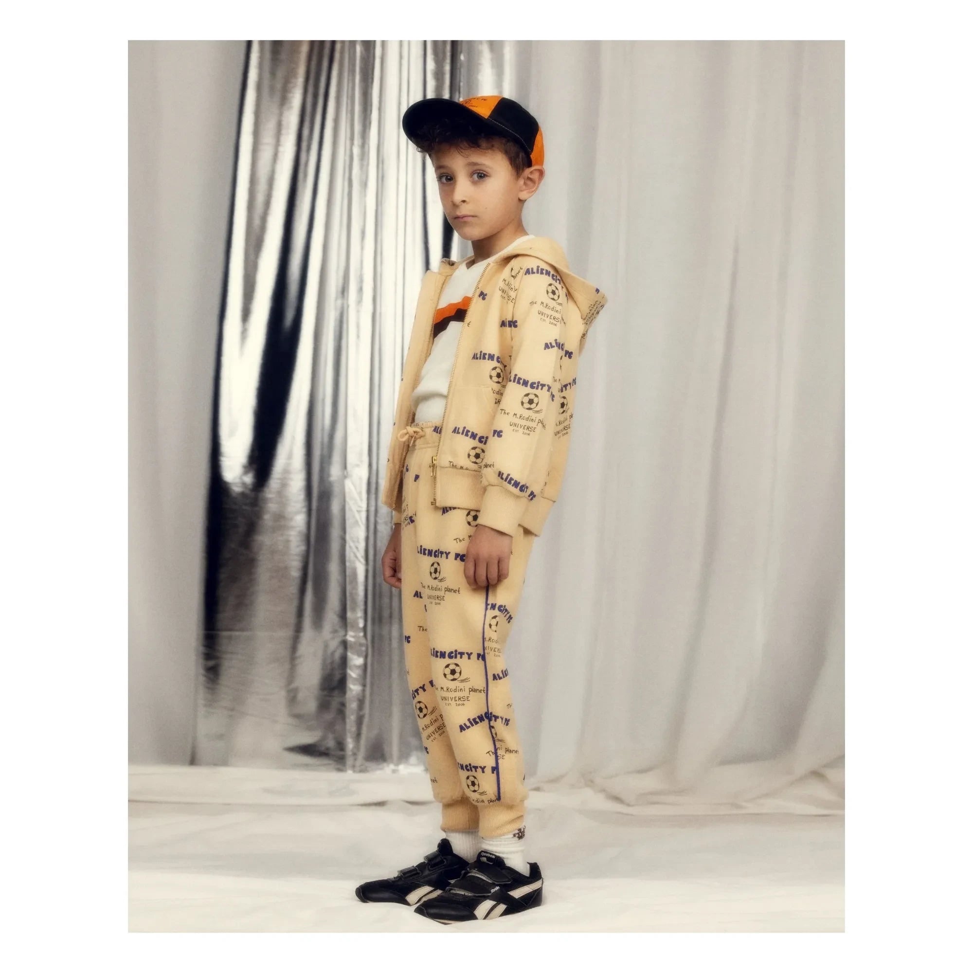 Mini Rodini - Alien City Organic Cotton Hoodie | Beige