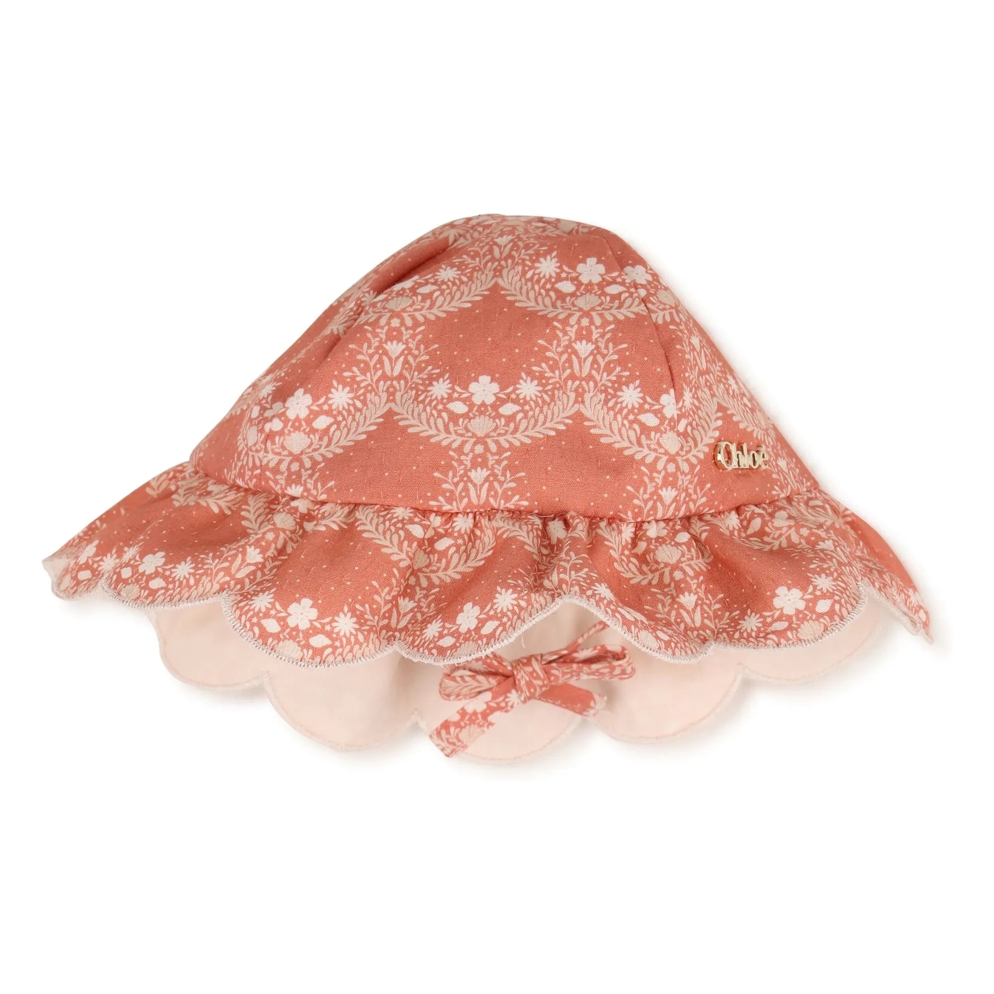 Chloé - Organic cotton dress and hat set | Peach