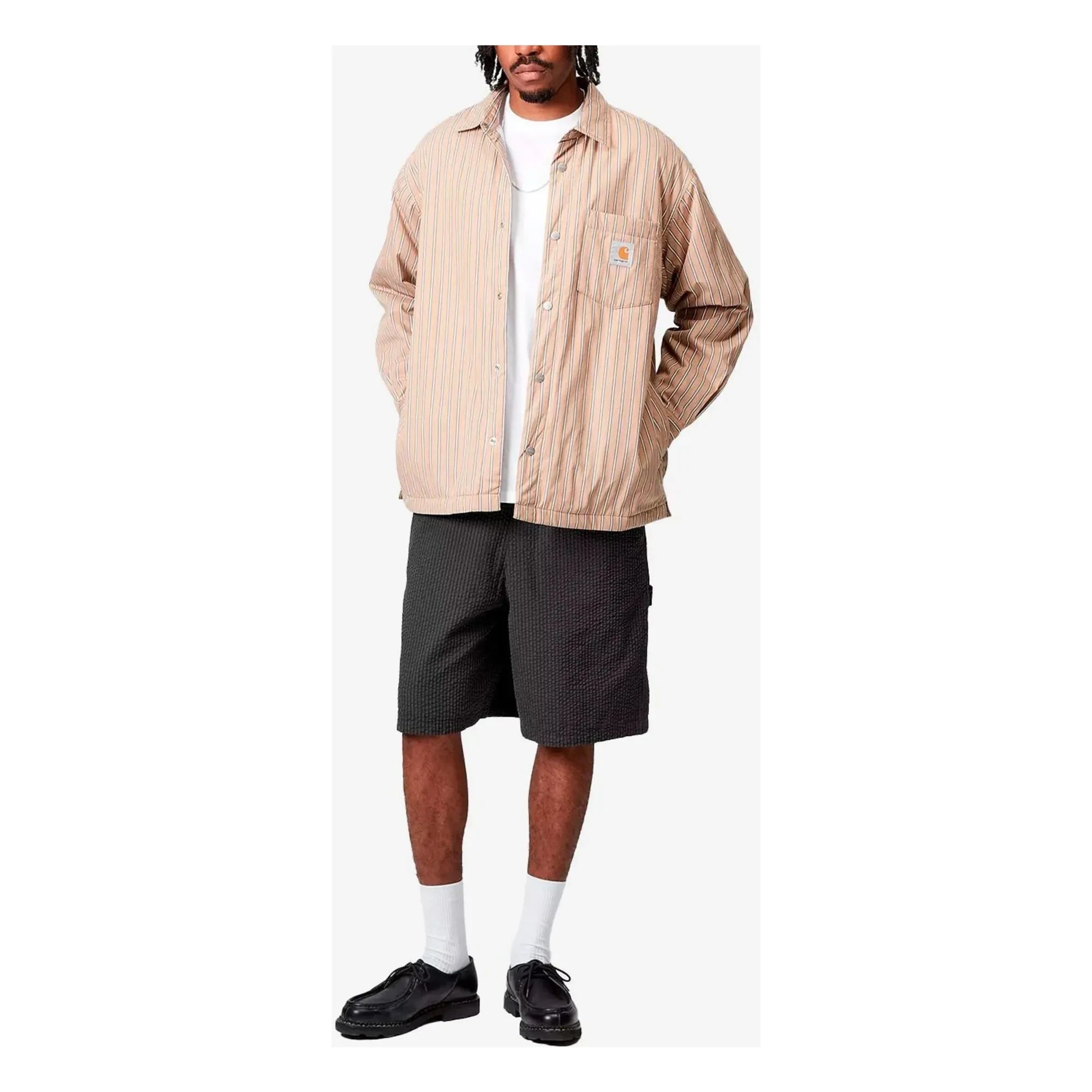 Carhartt WIP - Toland Striped Seersucker Shorts | Black