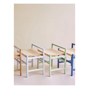 Hübsch - Heritage Oak Bench | Petrol Blue