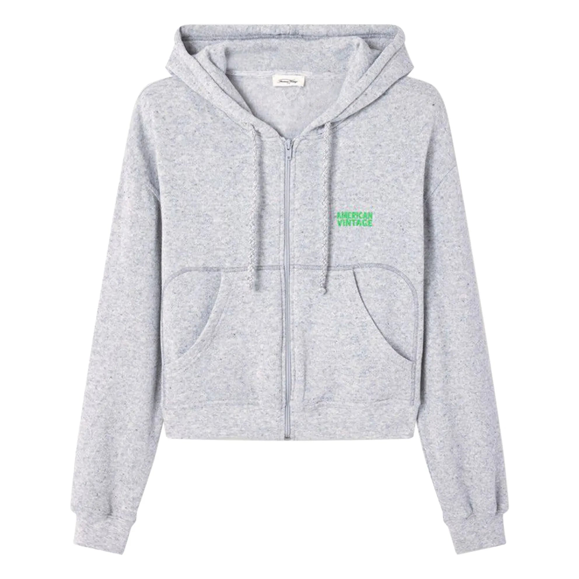 American Vintage - Evona Zip-up Sweatshirt | Light Gray