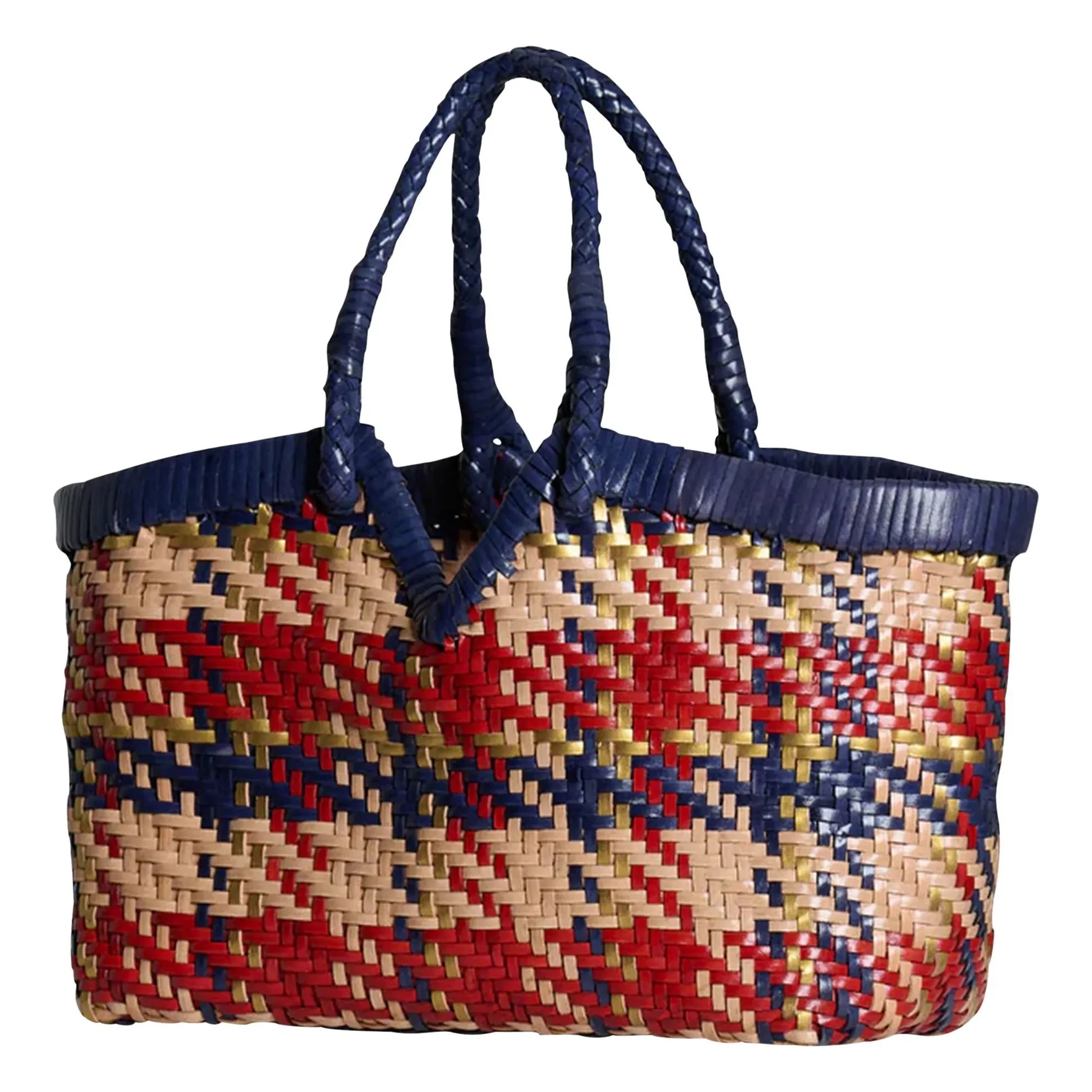 Vipera - Cabas Crudelia Checkered Leather | Blue