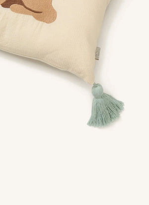 Cam Cam - Woodland Embroidered Pillow | Ecru