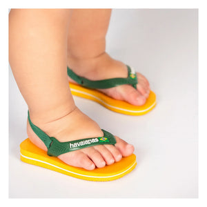 Havaianas - Baby Brasil Logo Flip-Flops | Yellow