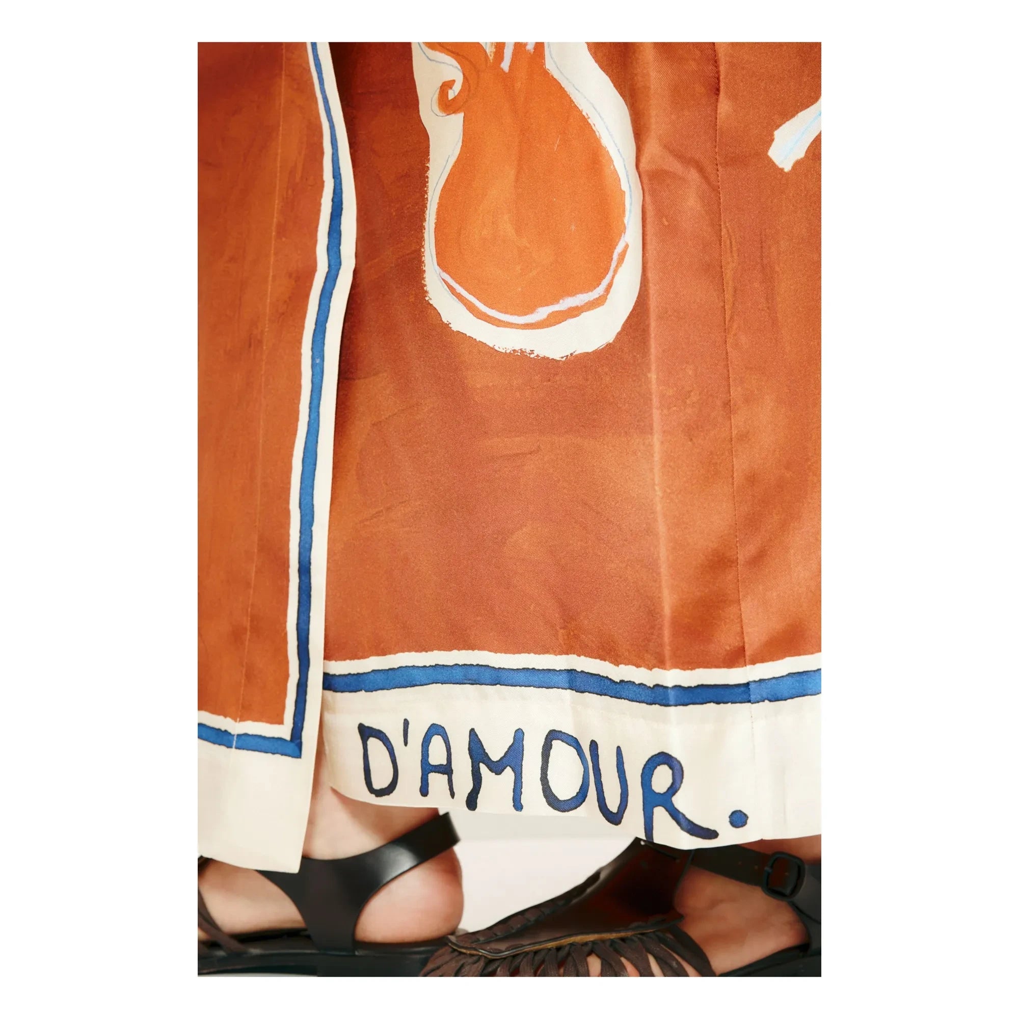 Alémais - Soleil D'Amour silk dress | Terracotta