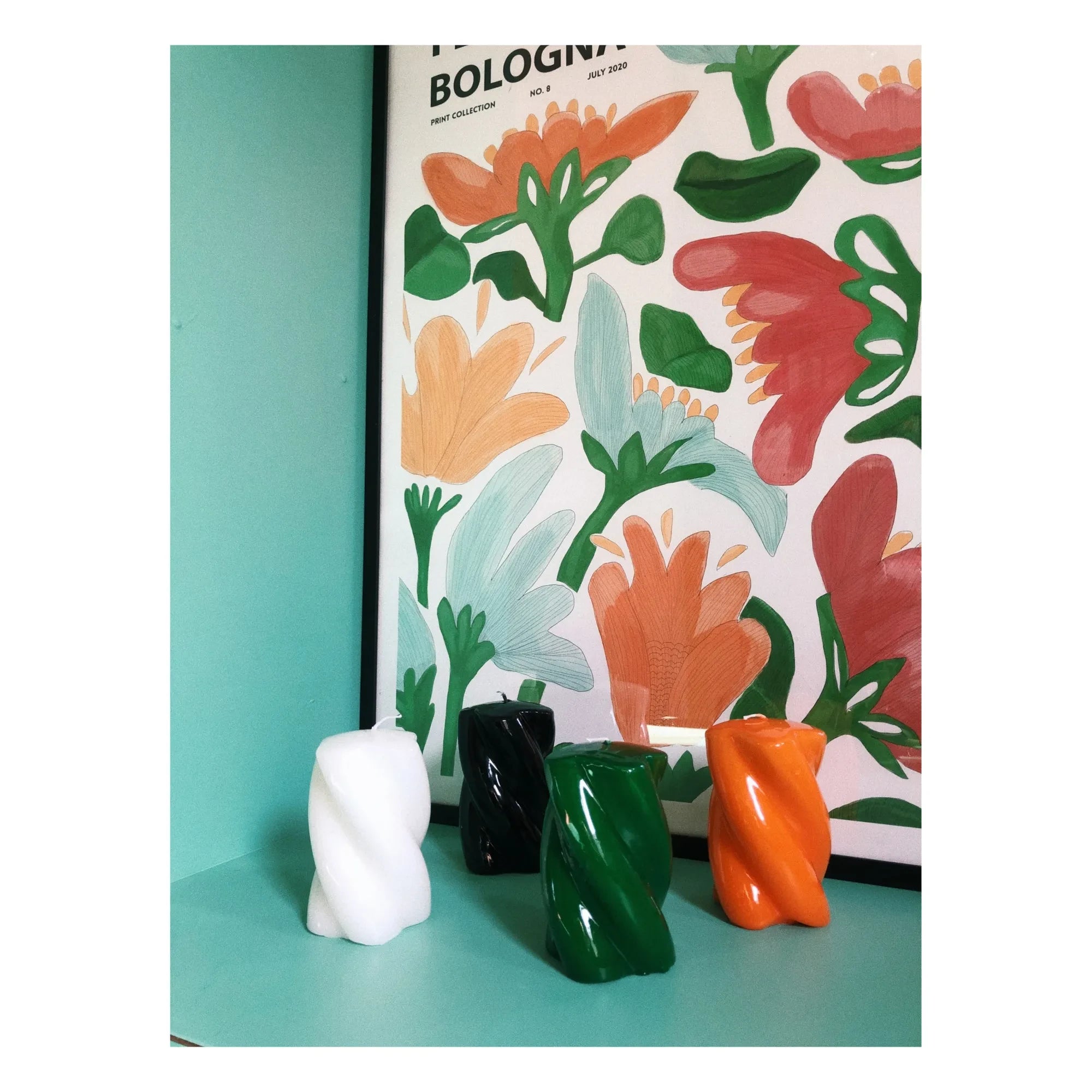 Anna + Nina - Twisted Candle - 9 cm | Orange