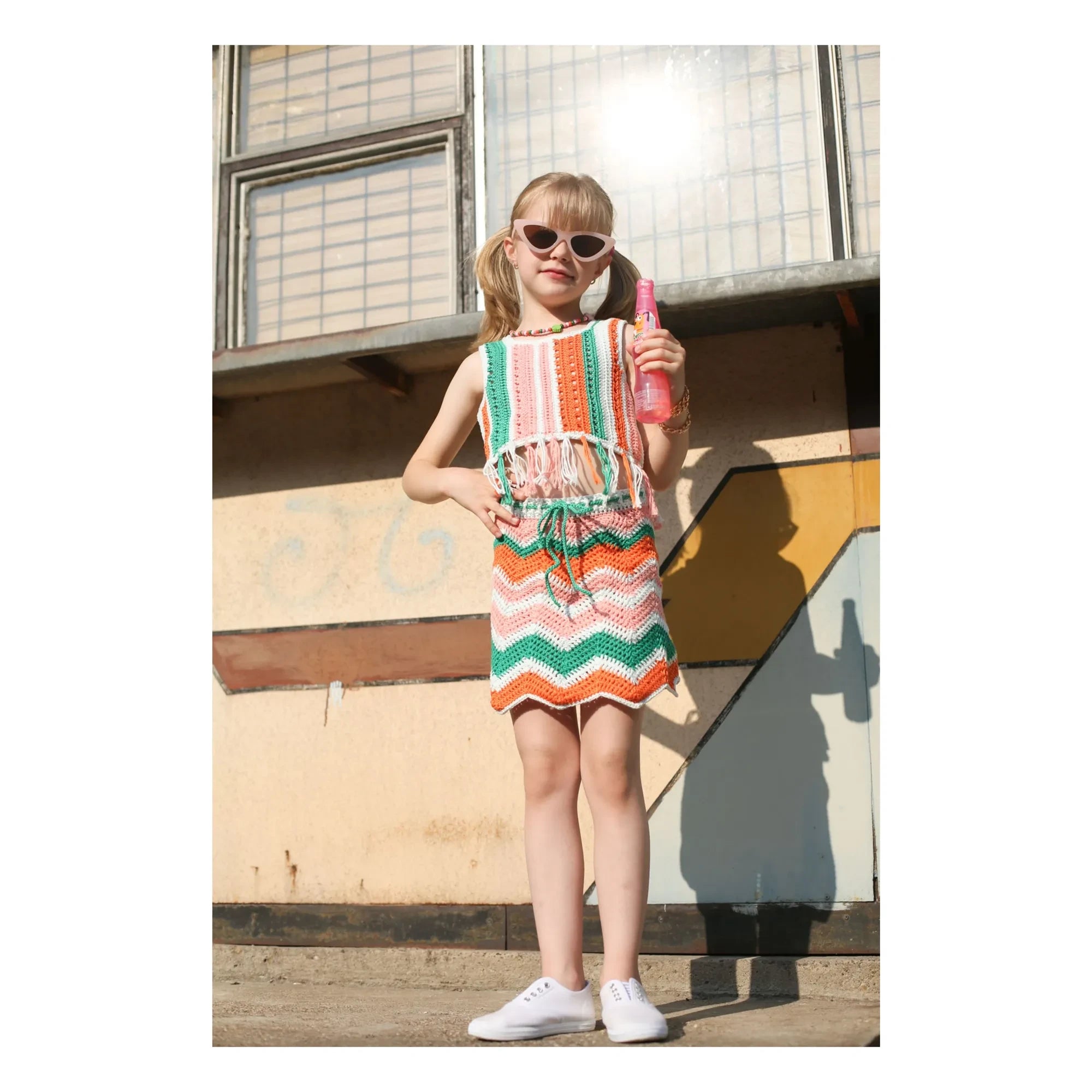 Kalinka - Etna Crochet Fringed Top | Green