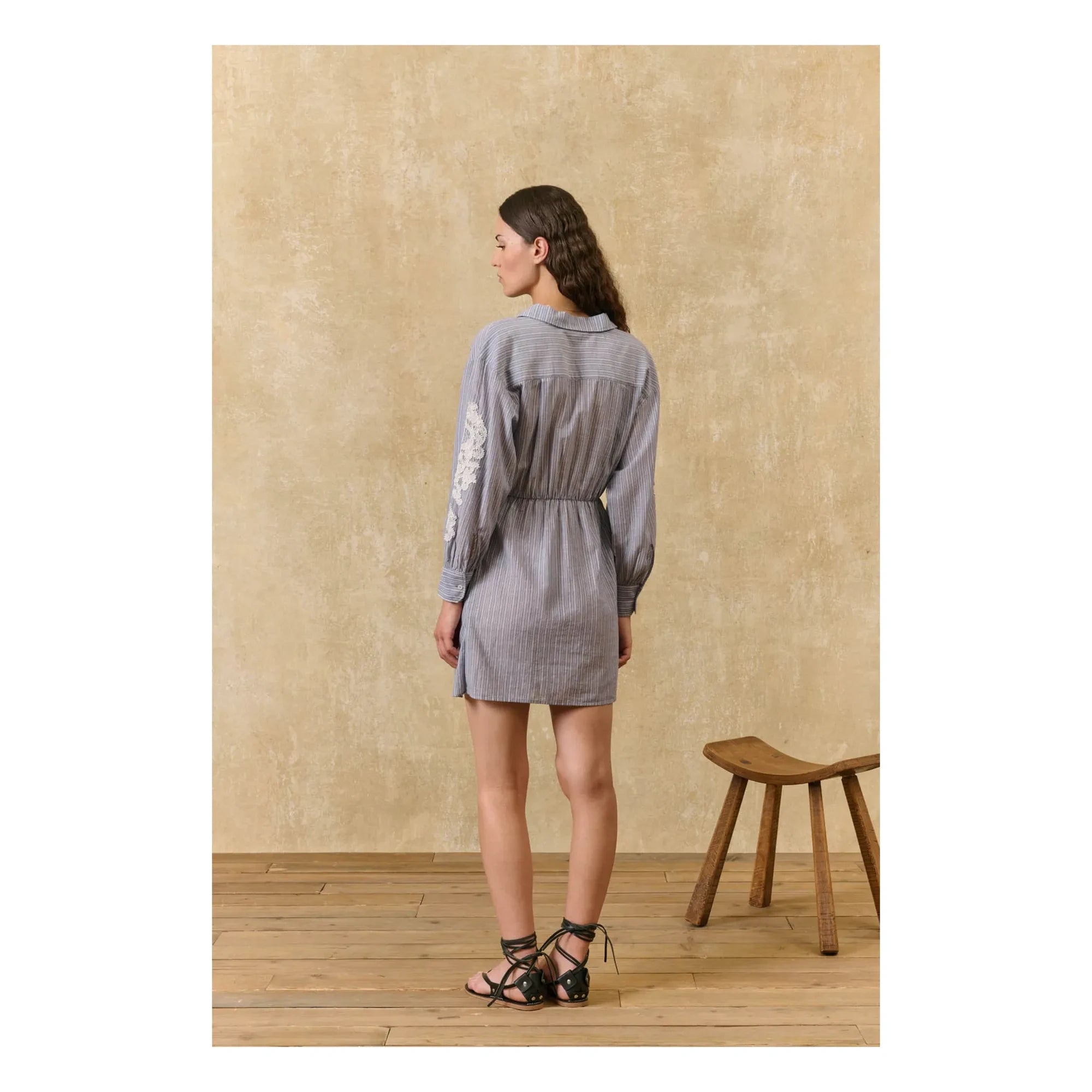 Louise Misha - Striped Dress Berenjere Organic Cotton | Blue