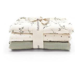 Babyshower - Olive Nappies - Set of 3 | Ecru