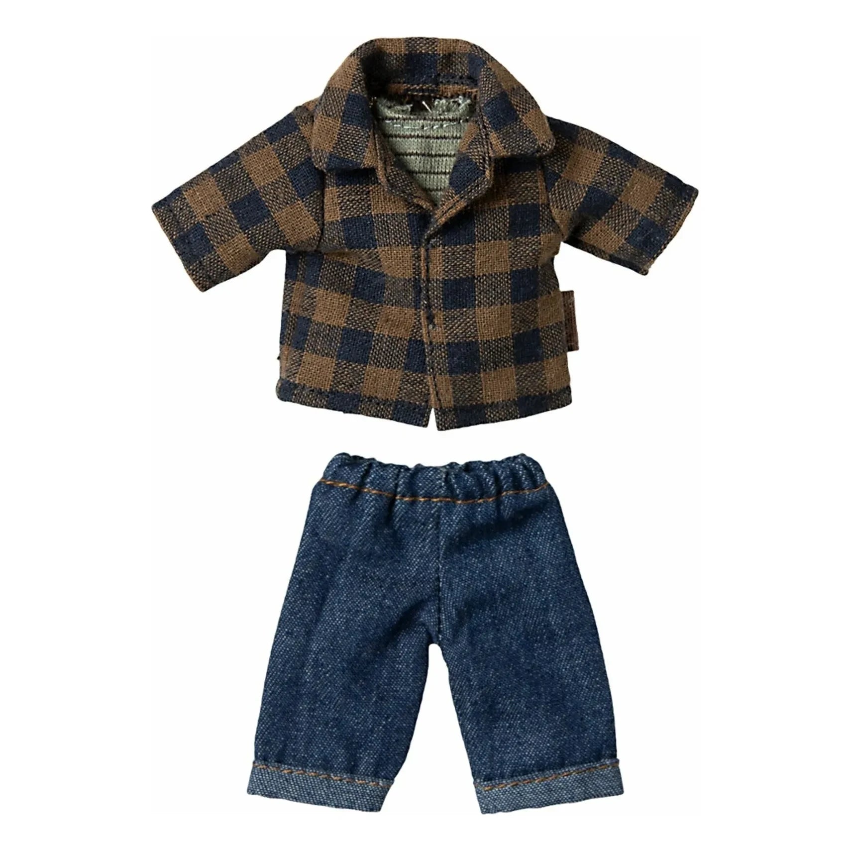 Maileg - Checkered Shirted Father Mouse