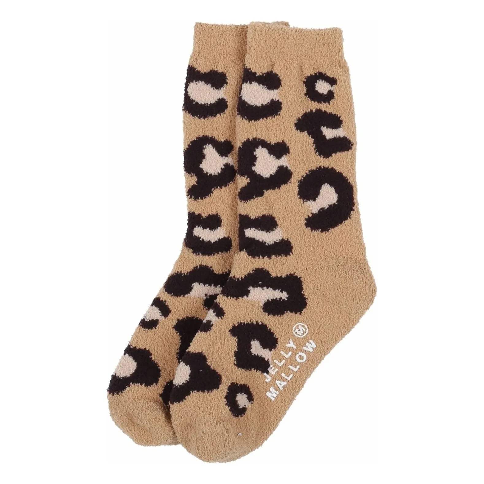 Jelly Mallow - Leopard Tarry Socks 2 Pairs | Beige