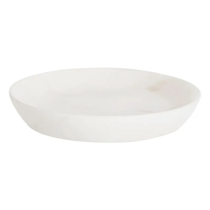 Madam Stoltz - Round marble top surface | White